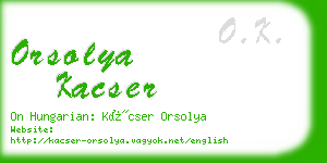 orsolya kacser business card